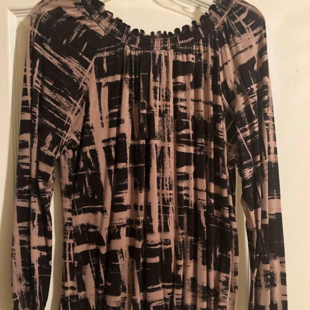 Brown & Black Print Top by Cha Cha Vente